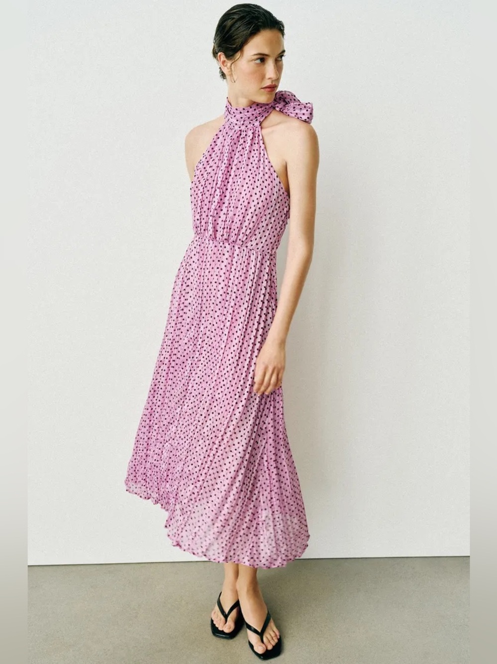 Zara Pink Polka Dot dress